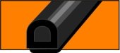 WINDOOR-55 (черный) 40м 14*12мм уплотнитель (6шт/уп)