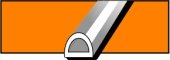 WINDOOR  D черный (100м) 9*7,5мм (уп.1/6шт) уплотнитель
