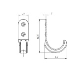 Крючок-вешалка № 7 пол.медь (300) мт