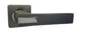 Ручка дв. RENZ DH 301-02 MBN/CP "Катания" (матовый чёрный никель/хром блестящий)