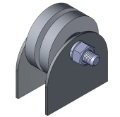 Ролик метал. d 65мм под полосу на пластинах Р3602