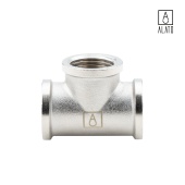 Тройник ВР-ВР-ВР, никелированный, 0111-1515, 1/2" (1/2")