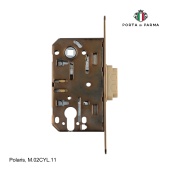 Замок врезной магнитный под цилиндр PORTA DI PARMA Polaris M.02CYL.11 Матовый кофе
