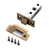 Защелка межкомнатная RENZ L 5-45 plastic АВ с пластиковым язычком (бронза античная)