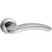 Ручка дверная RENZ INDH 36-08 SC/CP "Венеция", хром матовый/хром блестящий