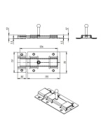 Задвижка дверная ЗД-02 пол.медь (20) мт
