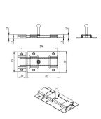 Задвижка дверная ЗД-02 пол.медь (20) мт