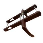 Ручки дверные алюминиевые на планке V1-92BR коричневый RAL 8017