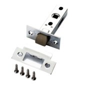 Защелка межкомнатная RENZ L 5-45 plastic С с пластиковым язычком (хром блестящий)