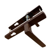 Ручки дверные алюминиевые на планке V2-85BR коричневый RAL 8017