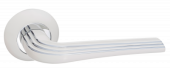 Ручка дверная RENZ 429-08 W/CP "Терамо", бел/хр.бл.