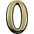 Цифра дверная АЛЛЮР БОЛЬШАЯ пластик "0" золото (1000,50)