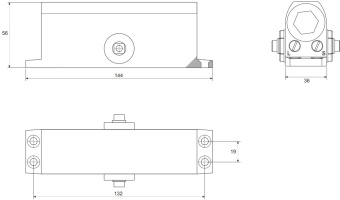 Доводчик дверной Apecs DC-20.3/0950/065-A1-BR коричневый