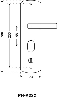 АЛЛЮР РН-А222-L универс. для кит. металл. дверей левая Комплект ручек (12)