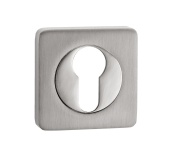 Накладка квадратная на цилиндр, никель матовый/хром блестящий  арт: B2B ET AL 02 SN/CP