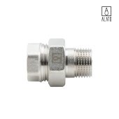 Американка прямая ВР-НР, никелированная, 0131-1515, 1/2" (1/2")