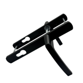 Ручки дверные алюминиевые на планке Vantage V1-85BL (черный RAL 9005)