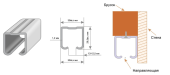 Направляющая для раздвижных дверей, сталь, длина 2 м  арт: INL 2 (Steel)