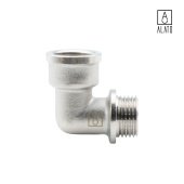 Угольник 90° ВР-НР, никелированный, 0108-1515, 1/2" (1/2")
