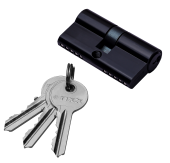Цилиндр TIXX 60 мм К-К, стандартный ключ, черный TIXX CS 60 Black