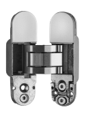 Петля дв. скрыт.уст. 110х30мм, соосная, универсальная, с 3D-регулировкой, хром матовый (образец)