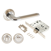 АЛЛЮР АРТ "ПОЛО" SN/CP+L7050S SN+BK-R1 SN (1582/S7050) мат.никель/хром Комп. ручка и защ с фикс (20)