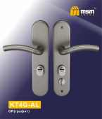 Ручки для китайских дверей KT4G-AL, Автомат/Левая GR (Графит) MSM