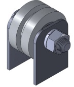 Ролик метал. d 50мм под полосу на пластинах Р3507
