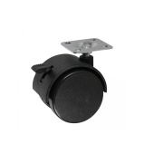 Опора колесная с площадкой, d=50, со стопором KLS-01-D50-B (продажа кратно 4)