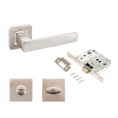 АЛЛЮР АРТ  "КОЛОМБО" SN+L7050S SN+BK-S1 SN/CP(2380/S7050) мат.никель Комп ручка и защ с фикс (20)