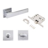 АЛЛЮР АРТ "РИНГО" SC+L7050S SC+BK-S2 SC (8390/S7050) матовый хром Комплект ручка и защ с фикс (20)
