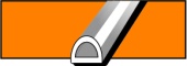 WINDOOR  D белый (100м) 9*7,5мм (уп.1/6шт) уплотнитель