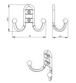 Крючок-вешалка №13 пол. серебро (100) мт