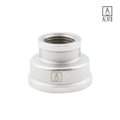 Муфта переходная ВР-ВР, никелированная 0102-2515, 1" х 1/2" (1" х 1/2")