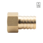 Штуцер для присоединения шланга ВР, латунный, 0129-1520, 1/2" x Φ20 (1/2" x Φ20)