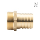 Штуцер для присоединения шланга НР, латунный, 0128-4040, 1 1/2" x Φ40 (1 1/2" x Φ40)
