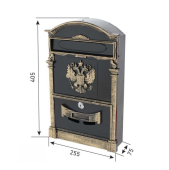 Ящик почтовый АЛЛЮР №4011В "Герб" старая бронза (5)