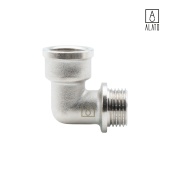 Угольник 90° ВР-НР, никелированный, 0108-2020, 3/4" (3/4")