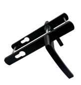 Ручки дверные алюминиевые на планке Vantage V1-85BL (черный RAL 9005)