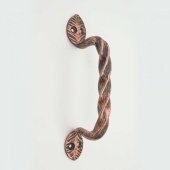 Ручка скоба Витая Лист 160 мм (медь) 