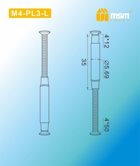 Стяжки для ручек на планке M4-PL3-L AB (1 шт)