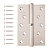 Петля врезная Apecs 120*80-В-Steel-NIS-L