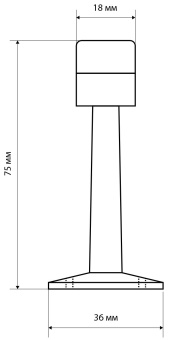 СТАНДАРТ 3055 AB прямой ст.бронза ограничитель дверной ЕВРОПАКЕТ (400,50)